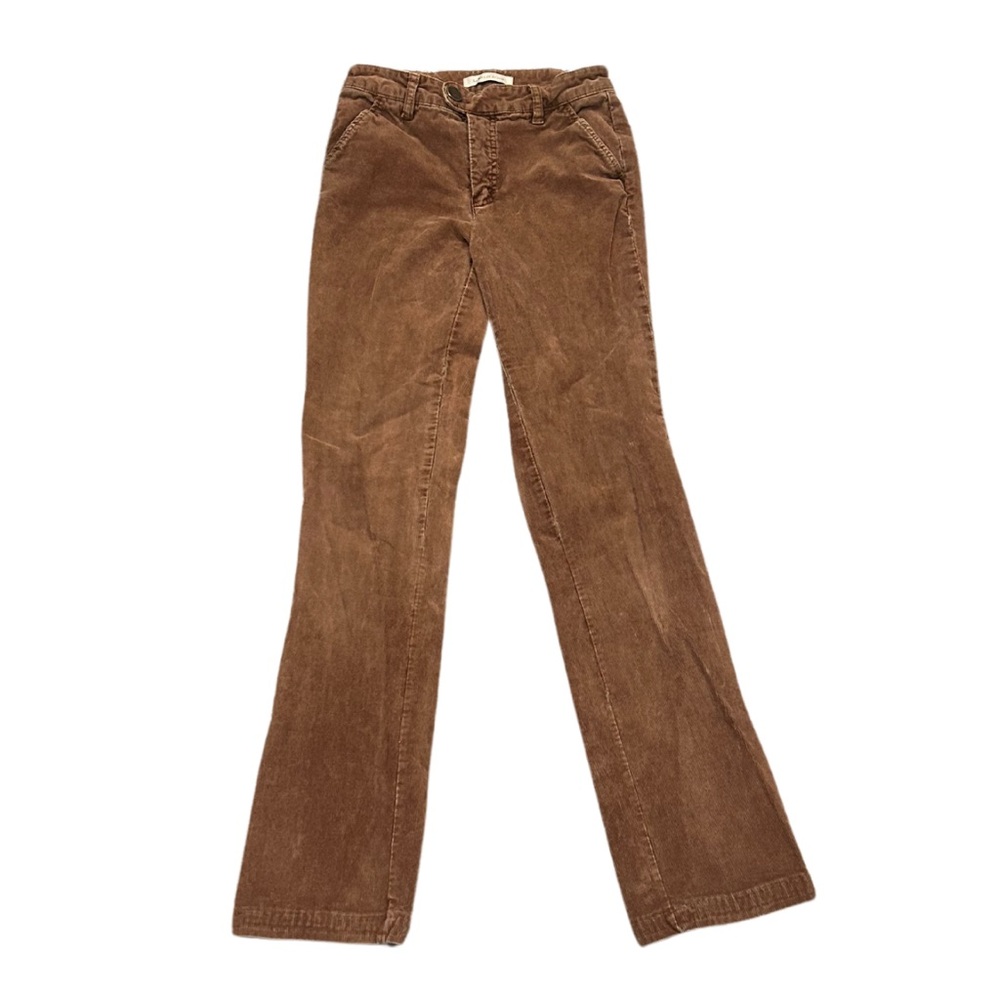Les Folles de Joie Corduroy Straight Leg Pants | Brown/Rust | Size 25